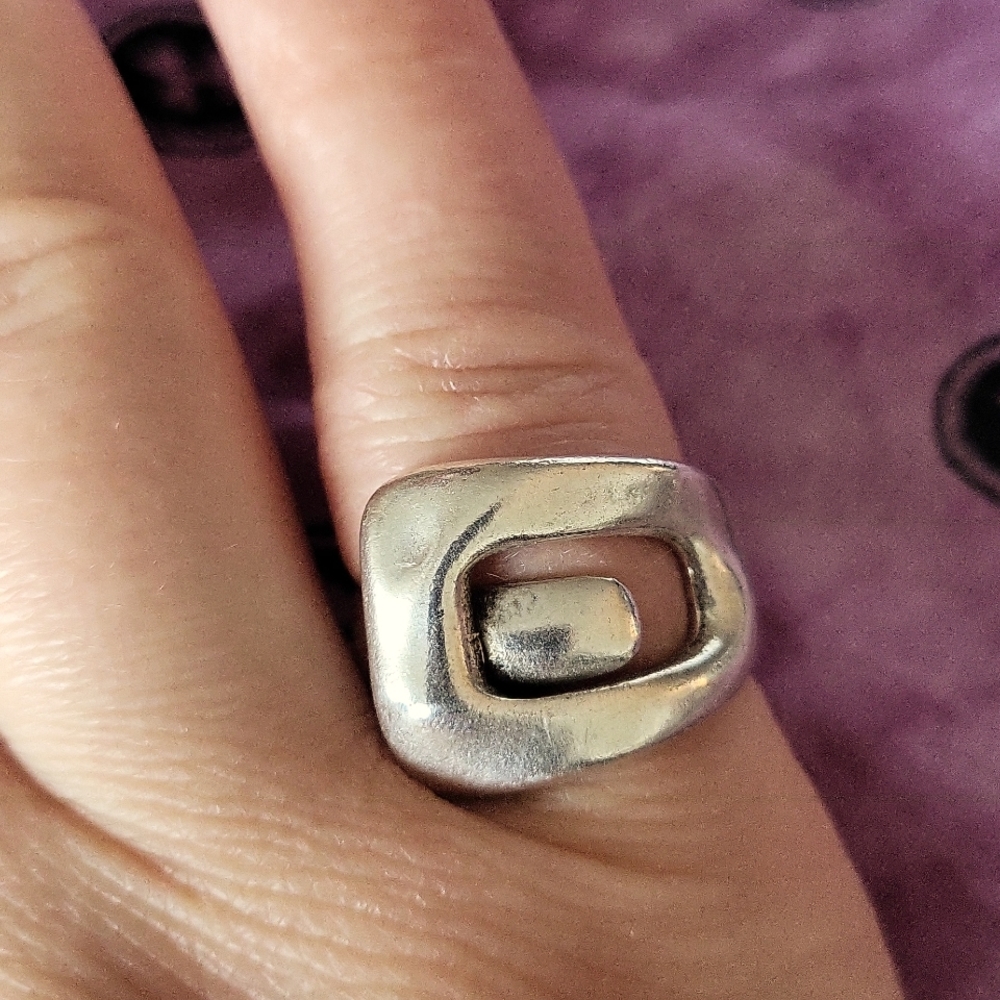 Sterling Silver belt buckle Ring